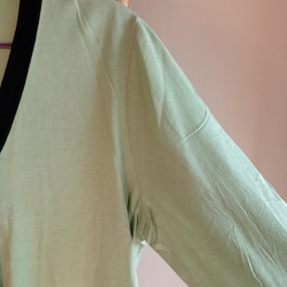 Mint and Navy Escalier Cardigan - Picture 10 of 17